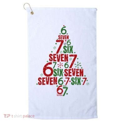Six Seven Christmas Tree 67 Meme 6-7 Golf Towel