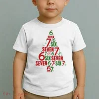 Six Seven Christmas Tree 67 Meme 6-7 Toddler T-Shirt thumb 2