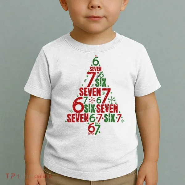 Six Seven Christmas Tree 67 Meme 6-7 Toddler T-Shirt