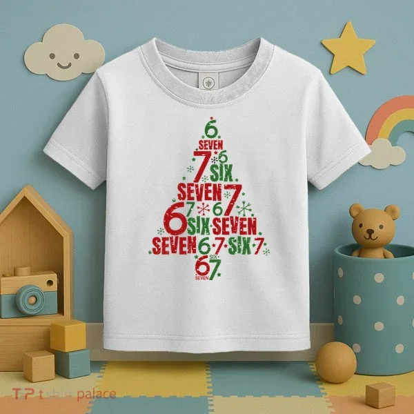 Six Seven Christmas Tree 67 Meme 6-7 Toddler T-Shirt