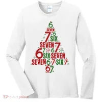 Six Seven Christmas Tree 67 Meme 6-7 Women's Long Sleeve Shirt thumb 0