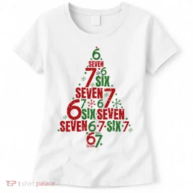 Six Seven Christmas Tree 67 Meme 6-7 Women's T-Shirt