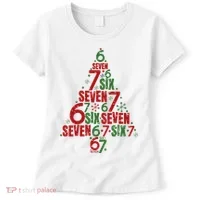 Six Seven Christmas Tree 67 Meme 6-7 Women's T-Shirt thumb 0