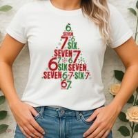 Six Seven Christmas Tree 67 Meme 6-7 Women's T-Shirt thumb 2