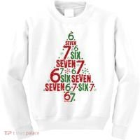 Six Seven Christmas Tree 67 Meme 6-7 Kids Sweatshirt thumb 0