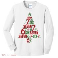 Six Seven Christmas Tree 67 Meme 6-7 Kids Long Sleeve Shirt thumb 0