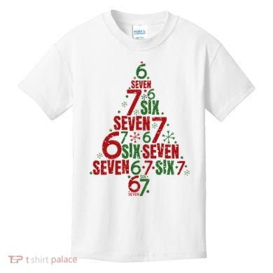 Six Seven Christmas Tree 67 Meme 6-7 Kids T-Shirt