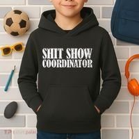 Shit Show Coordinator Funny Sarcastic Shit Show Kids Hoodie thumb 2