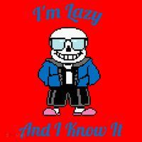 Sans Skeleton Cool Pixel Art IM Lazy And I Know It Santa Hat thumb 1