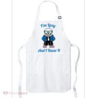 Sans Skeleton Cool Pixel Art IM Lazy And I Know It Apron thumb 0
