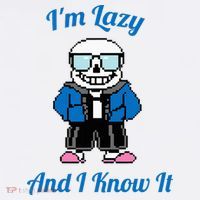 Sans Skeleton Cool Pixel Art IM Lazy And I Know It Beanie thumb 2