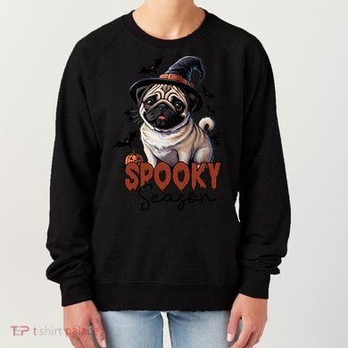 Spooky Season Cute Pug Halloween Graphic Women's Sweatshirt