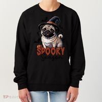 Spooky Season Cute Pug Halloween Graphic Women's Sweatshirt thumb 0