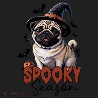 Spooky Season Cute Pug Halloween Graphic Women's Sweatshirt thumb 2