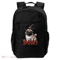 Spooky Season Cute Pug Halloween Graphic Backpack thumb 0