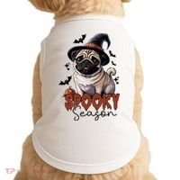 Spooky Season Cute Pug Halloween Graphic Doggie Tank thumb 0