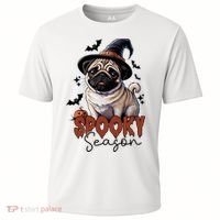 Spooky Season Cute Pug Halloween Graphic Cooling Performance Crew T-Shirt thumb 0