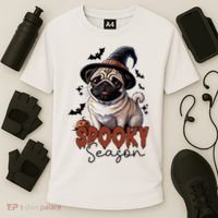 Spooky Season Cute Pug Halloween Graphic Cooling Performance Crew T-Shirt thumb 3