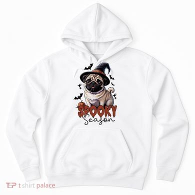 Spooky Season Cute Pug Halloween Graphic Hoodie