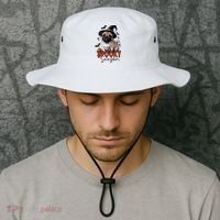 Spooky Season Cute Pug Halloween Graphic Bucket Hat thumb 2