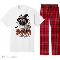 Spooky Season Cute Pug Halloween Graphic Pajama Set thumb 0