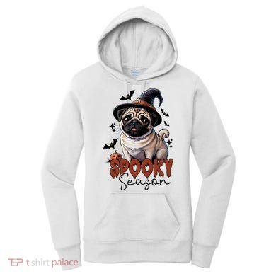 Spooky Season Cute Pug Halloween Graphic Women's Hoodie