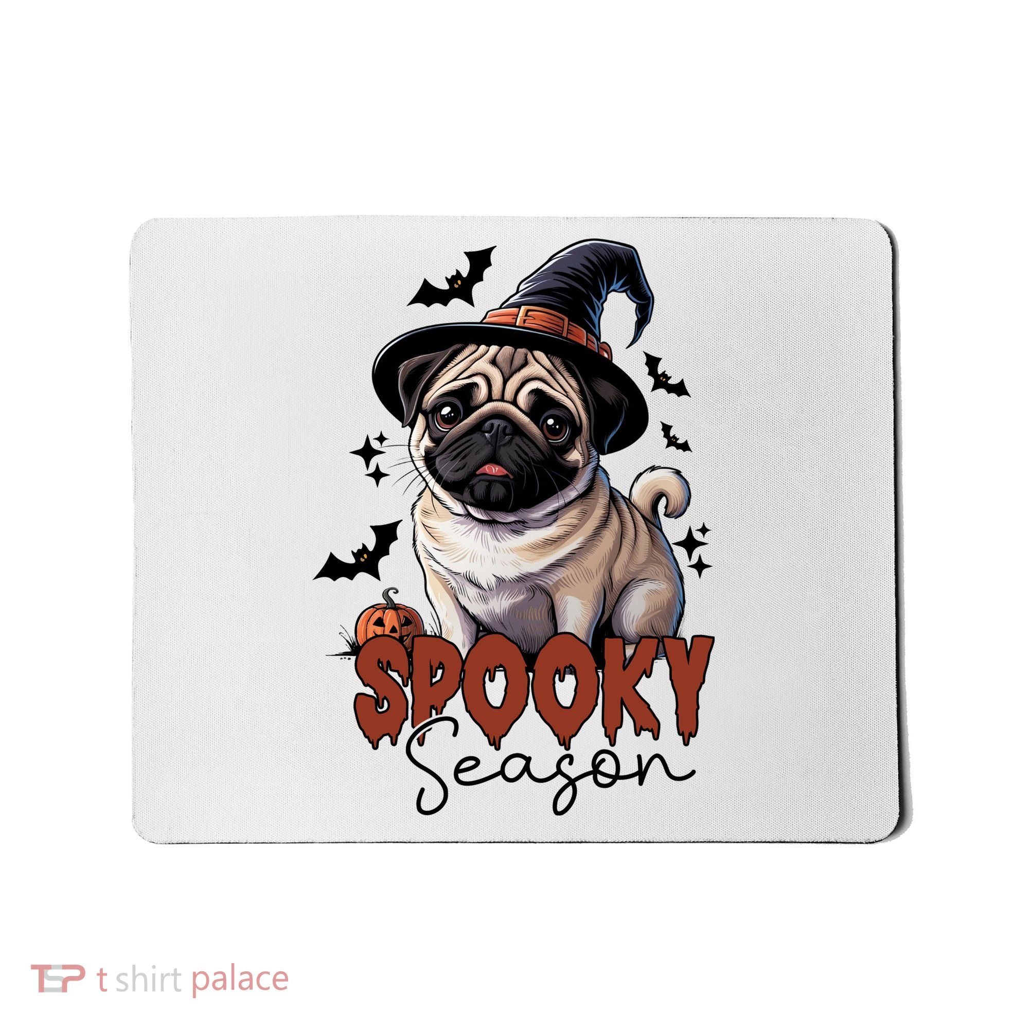 Spooky Season Cute Pug Halloween Graphic Mousepad