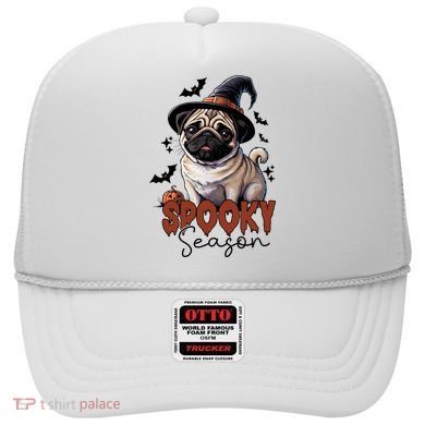 Spooky Season Cute Pug Halloween Graphic Hat