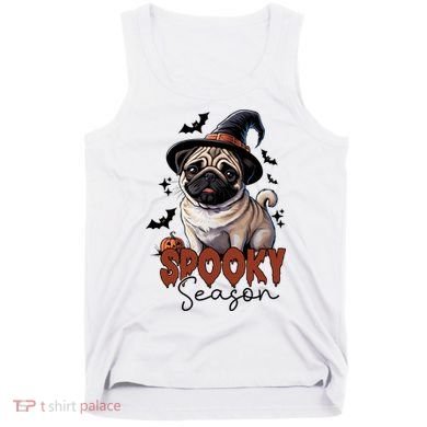 Spooky Season Cute Pug Halloween Graphic Tank Top