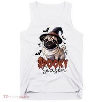 Spooky Season Cute Pug Halloween Graphic Tank Top thumb 0