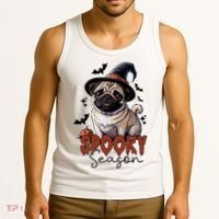 Spooky Season Cute Pug Halloween Graphic Tank Top thumb 3