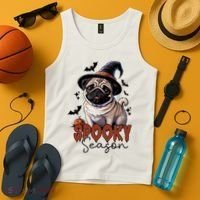 Spooky Season Cute Pug Halloween Graphic Tank Top thumb 4