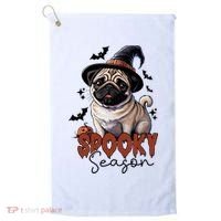 Spooky Season Cute Pug Halloween Graphic Golf Towel thumb 0