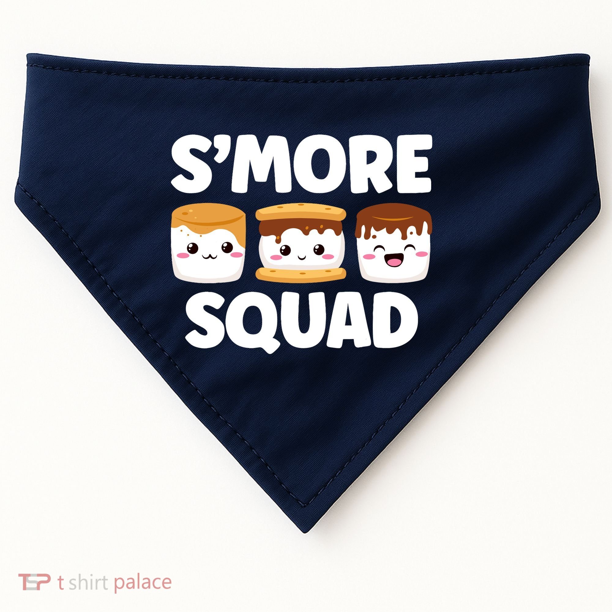 Smore Squad Camping Campfire Chocolate Marshmallow SMores USA-Made Doggie Bandana