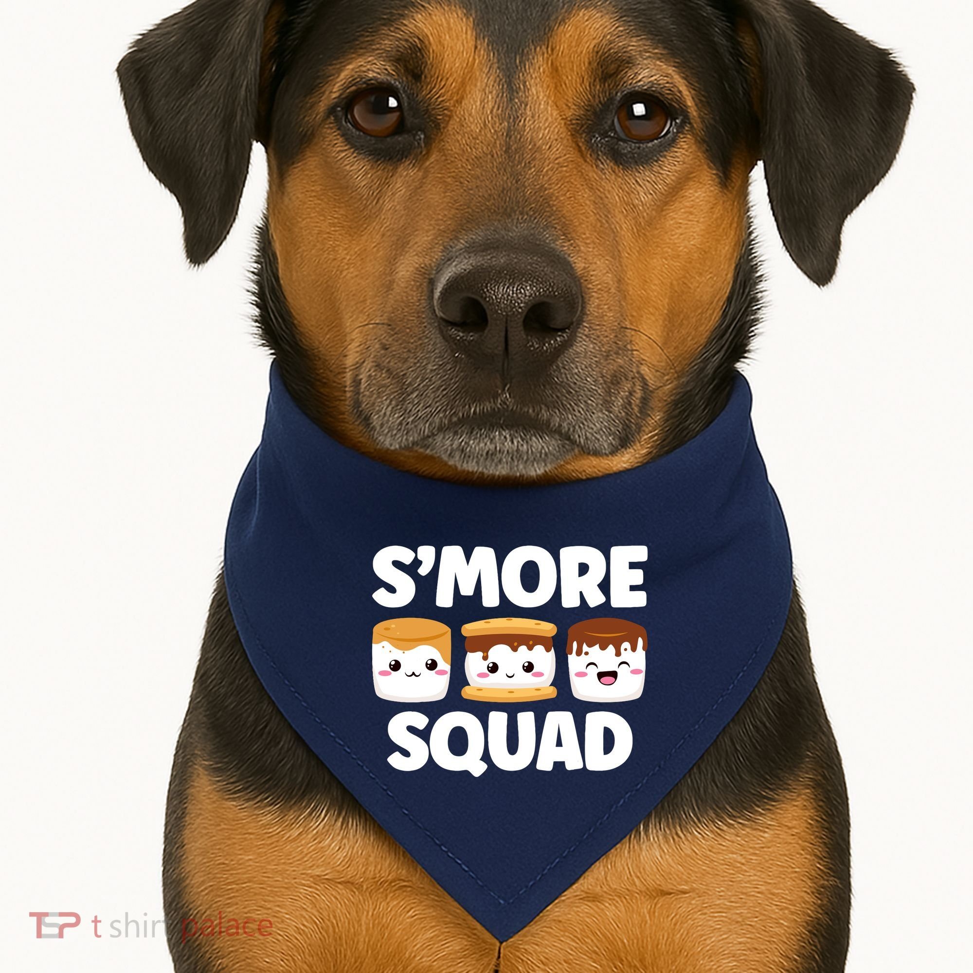 Smore Squad Camping Campfire Chocolate Marshmallow SMores USA-Made Doggie Bandana