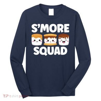 Smore Squad Camping Campfire Chocolate Marshmallow SMores Long Sleeve Shirt