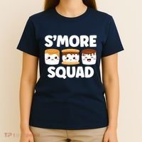 Smore Squad Camping Campfire Chocolate Marshmallow SMores T-Shirt thumb 4