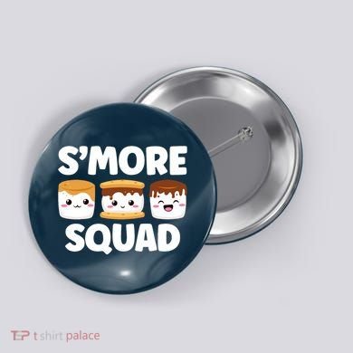 Smore Squad Camping Campfire Chocolate Marshmallow SMores Button