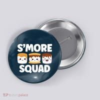 Smore Squad Camping Campfire Chocolate Marshmallow SMores Button thumb 0