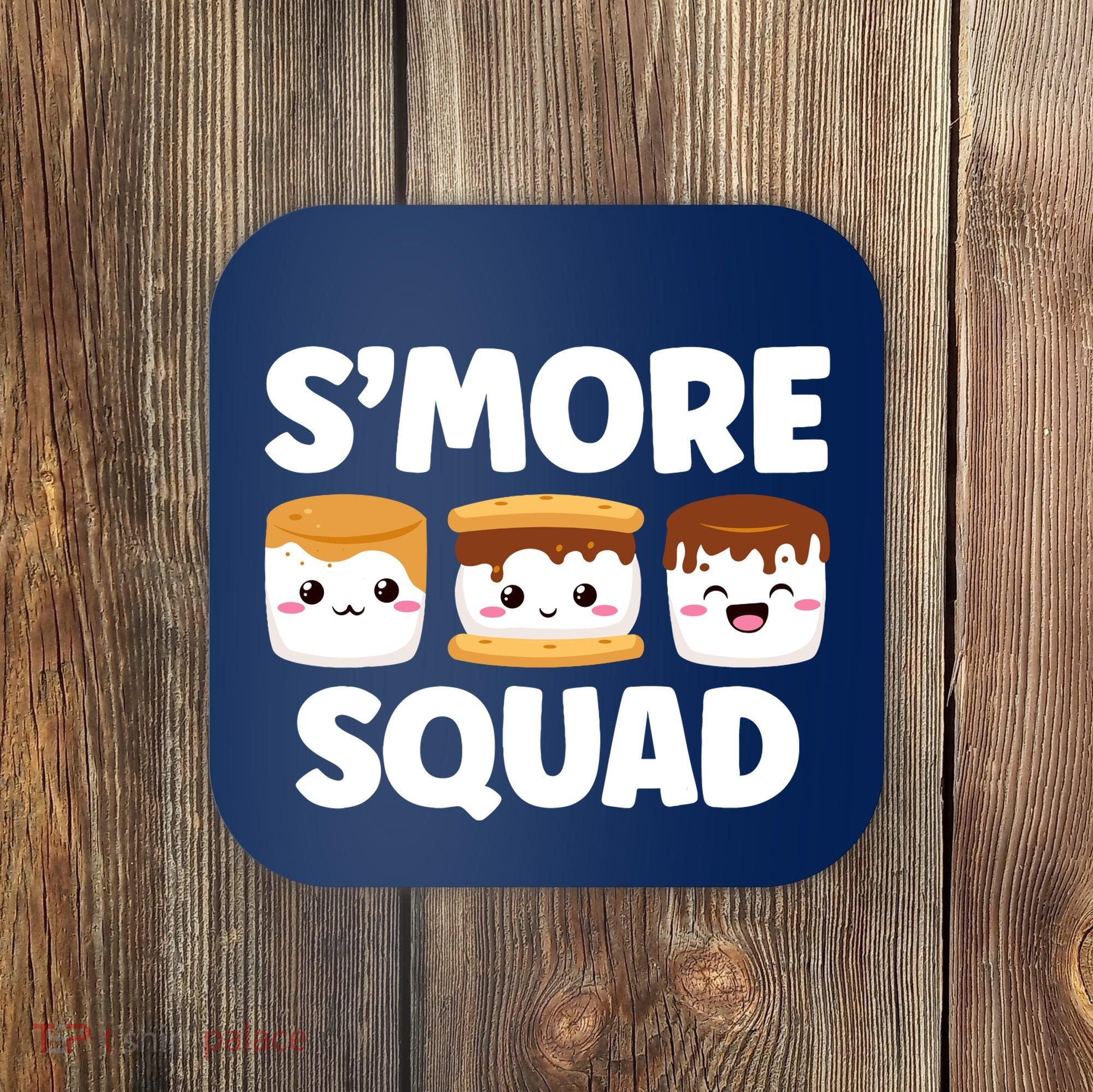 Smore Squad Camping Campfire Chocolate Marshmallow SMores Coaster