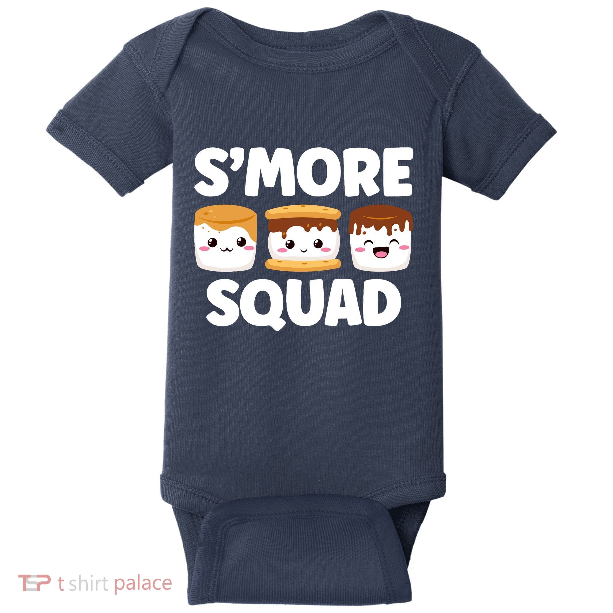 Smore Squad Camping Campfire Chocolate Marshmallow SMores Baby Bodysuit