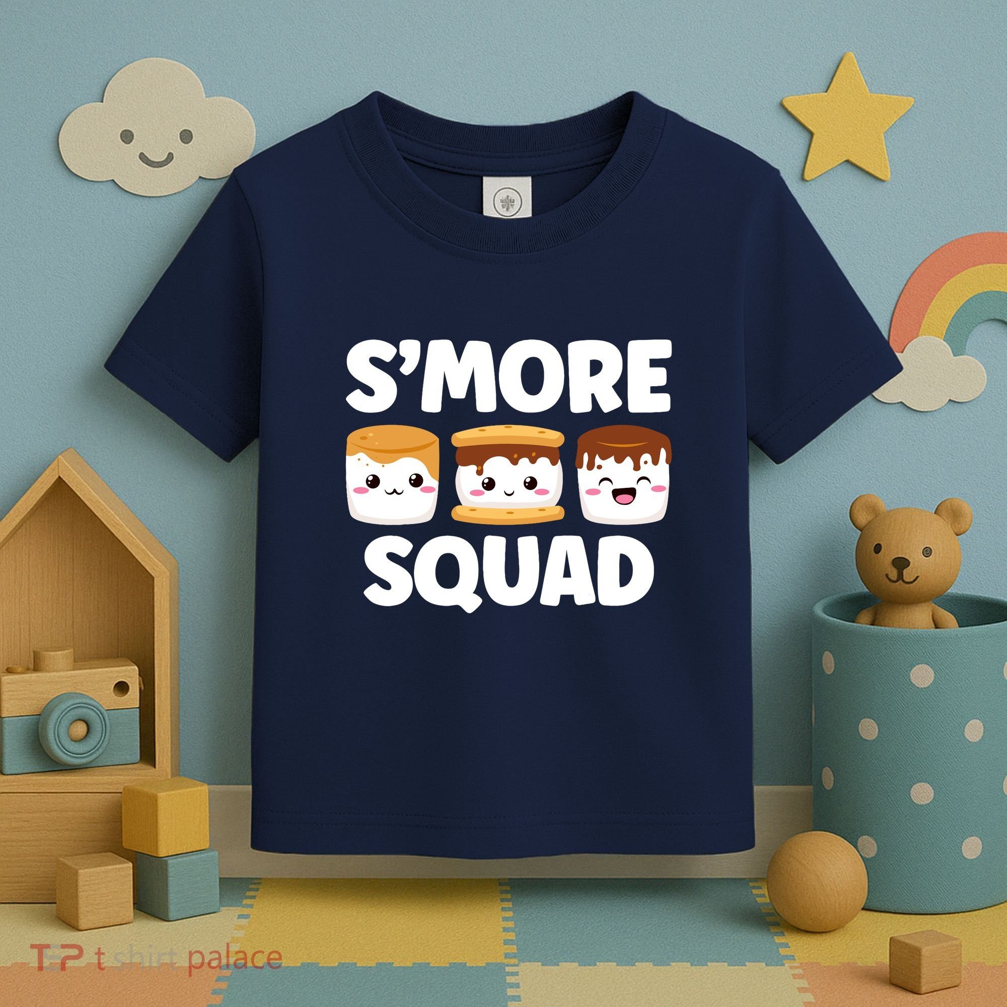 Smore Squad Camping Campfire Chocolate Marshmallow SMores Toddler T-Shirt