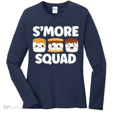 Smore Squad Camping Campfire Chocolate Marshmallow SMores Women's Long Sleeve Shirt