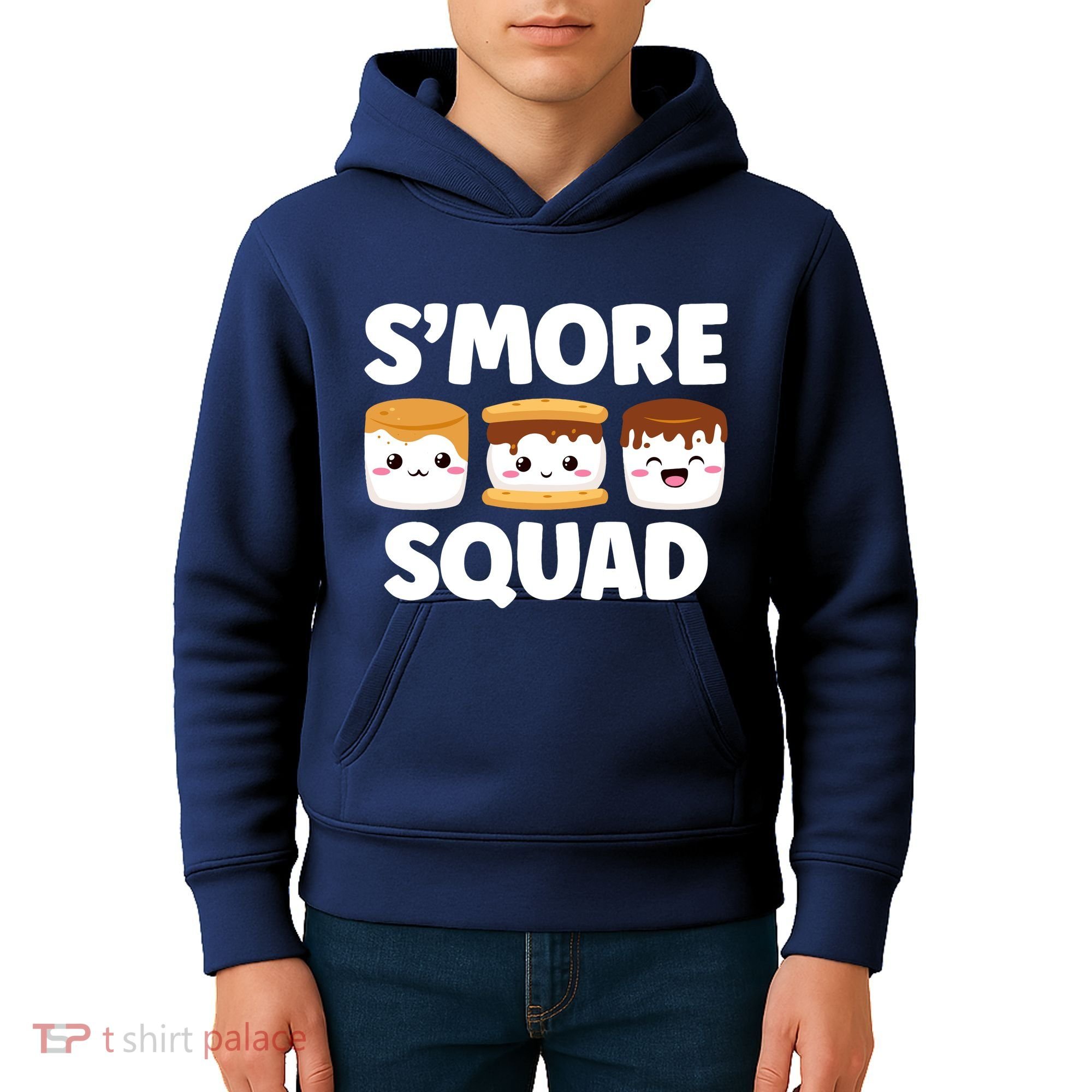 Smore Squad Camping Campfire Chocolate Marshmallow SMores Kids Hoodie