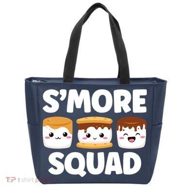 Smore Squad Camping Campfire Chocolate Marshmallow SMores Tote Bag