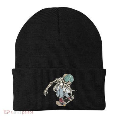 Skater Skeleton Cartoon Beanie