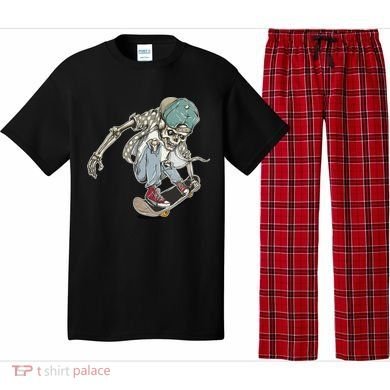 Skater Skeleton Cartoon Pajama Set