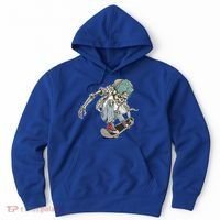 Skater Skeleton Cartoon Hoodie thumb 0
