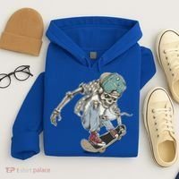 Skater Skeleton Cartoon Hoodie thumb 4