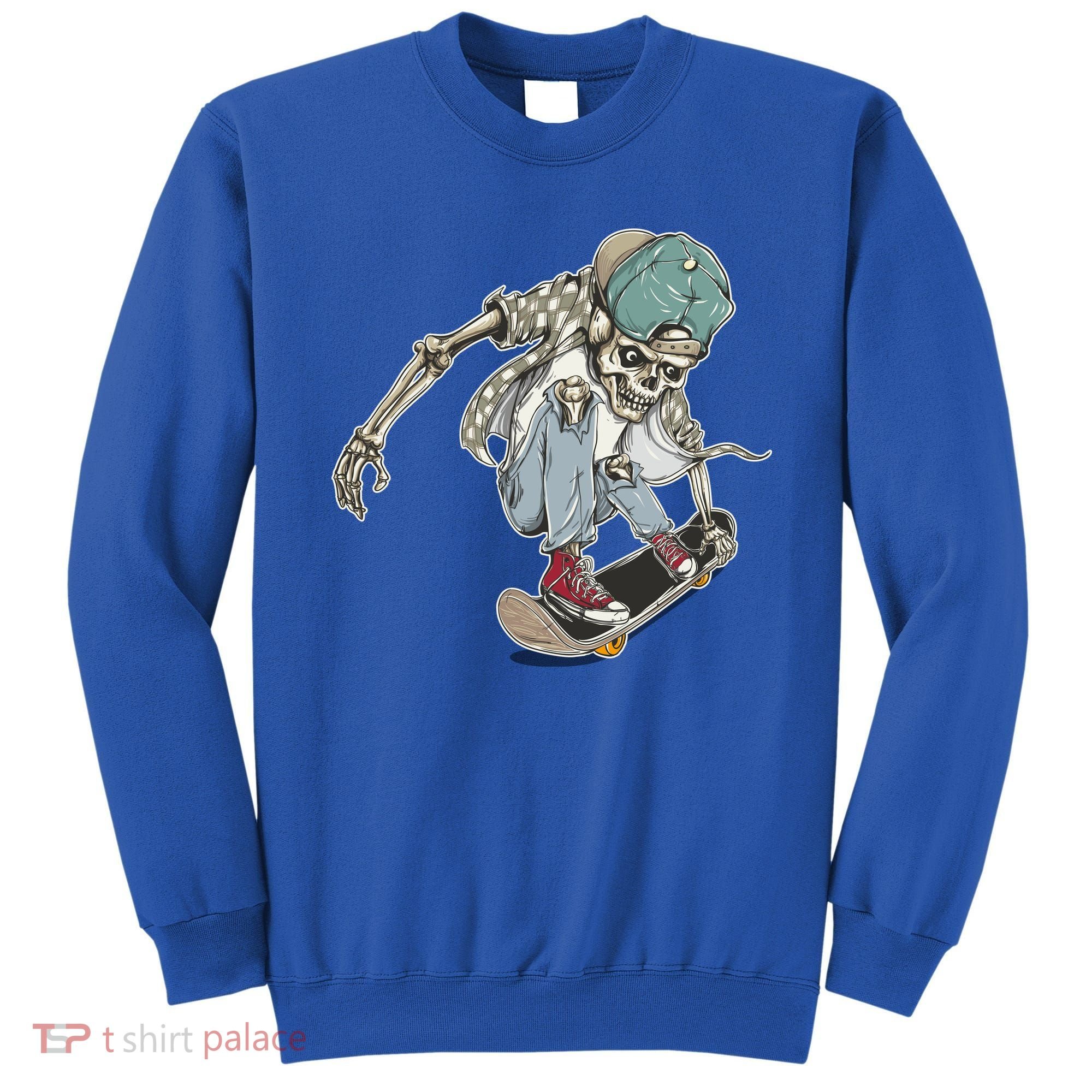 Skater Skeleton Cartoon Sweatshirt